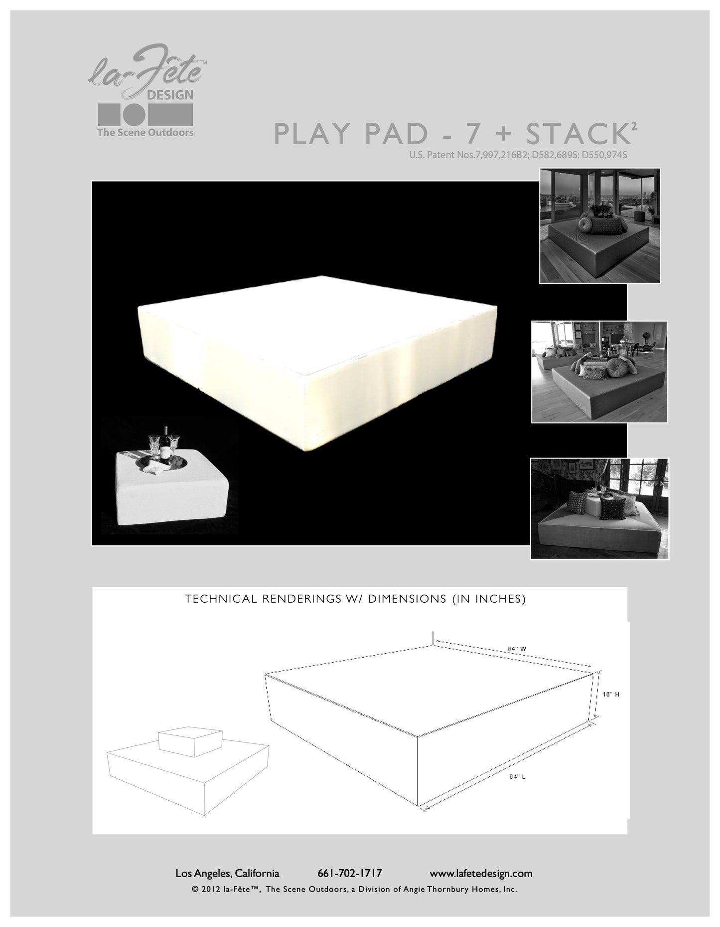 La-Fete Design Playpad 7 Square Resort Bed
