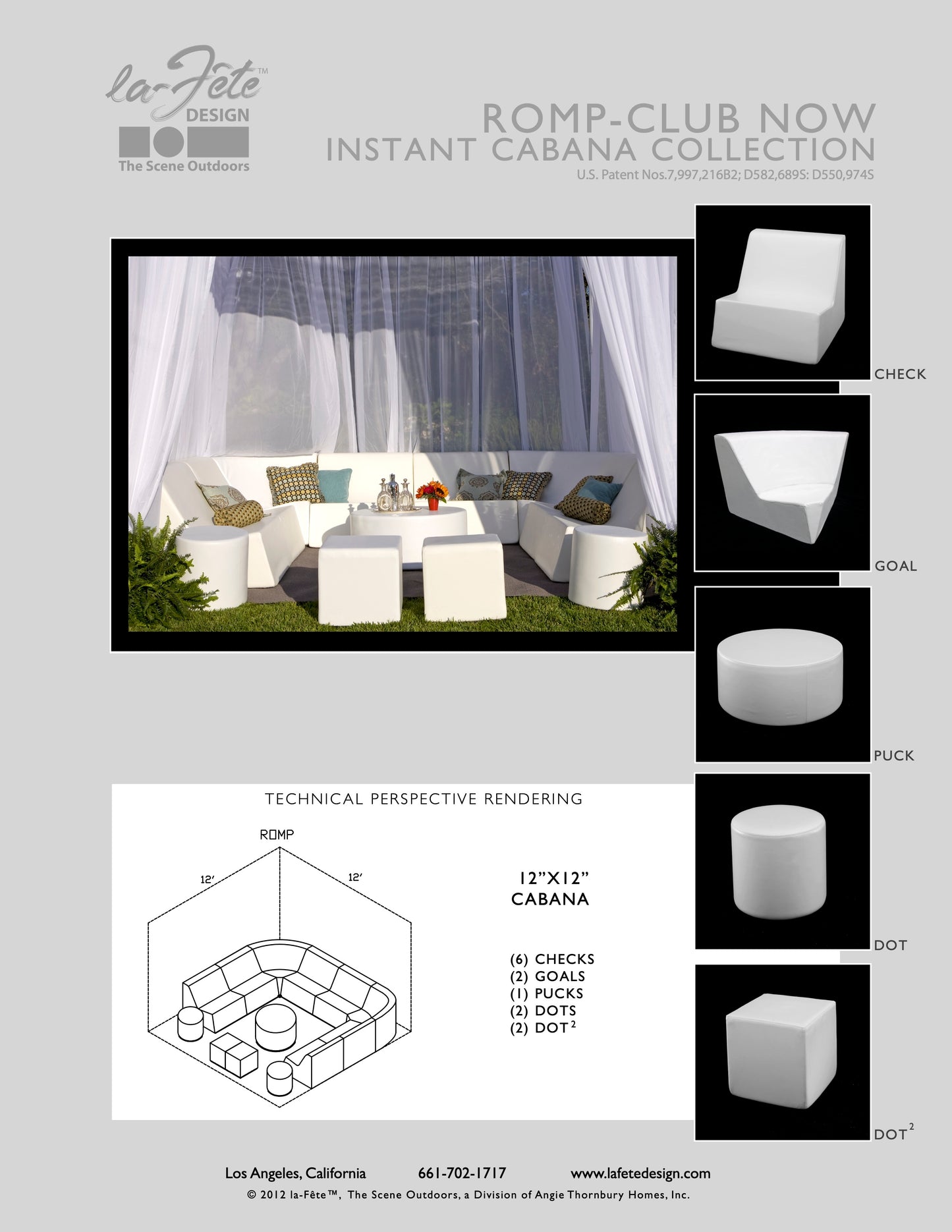 La-Fete Design Romp-Club Now Instant Cabana