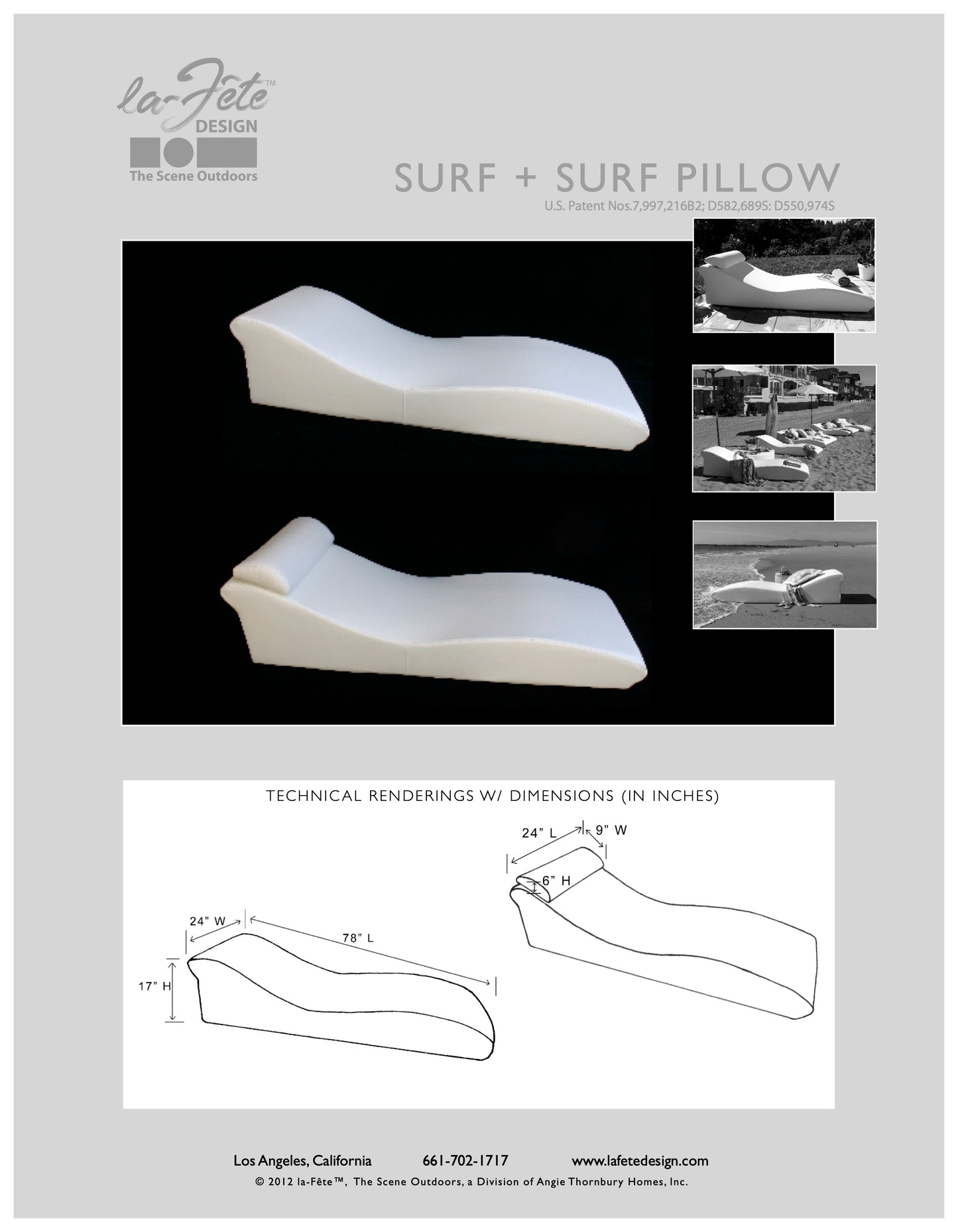La-Fete Design Surf Pillow