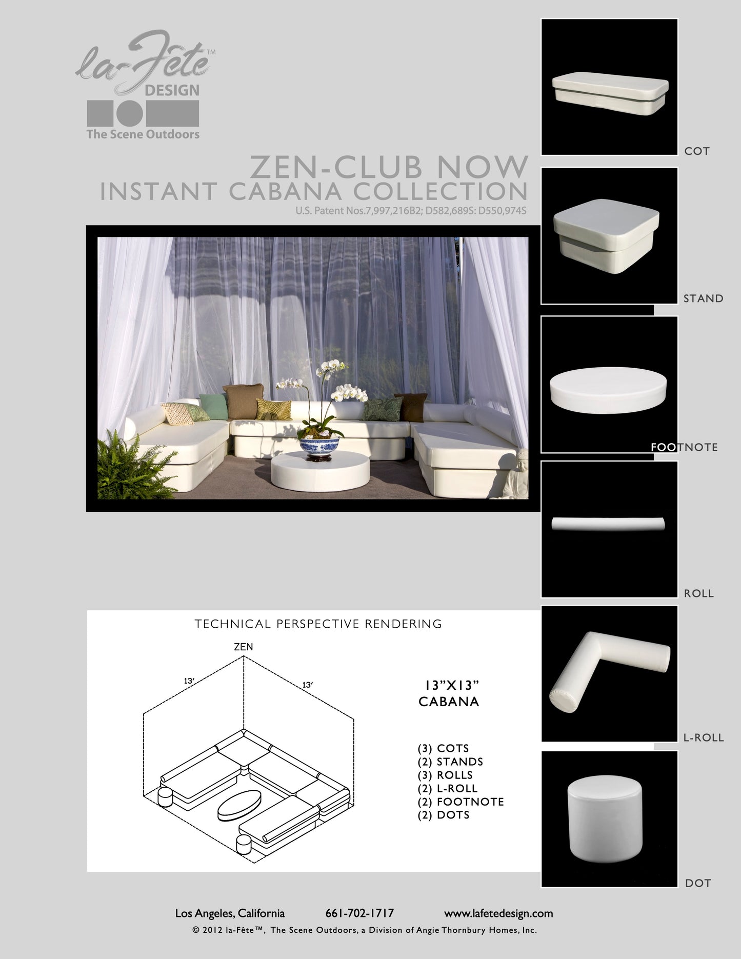 La-Fete Design Zen-Club Cabana - Instant Outdoor Relaxation