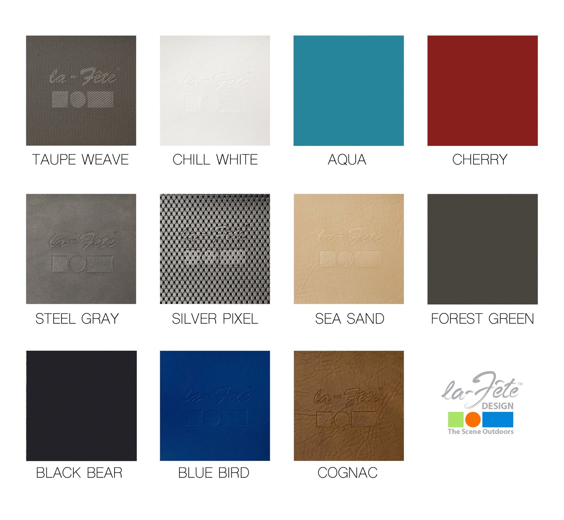 La Fete Outdoor Furniture Color Swatches