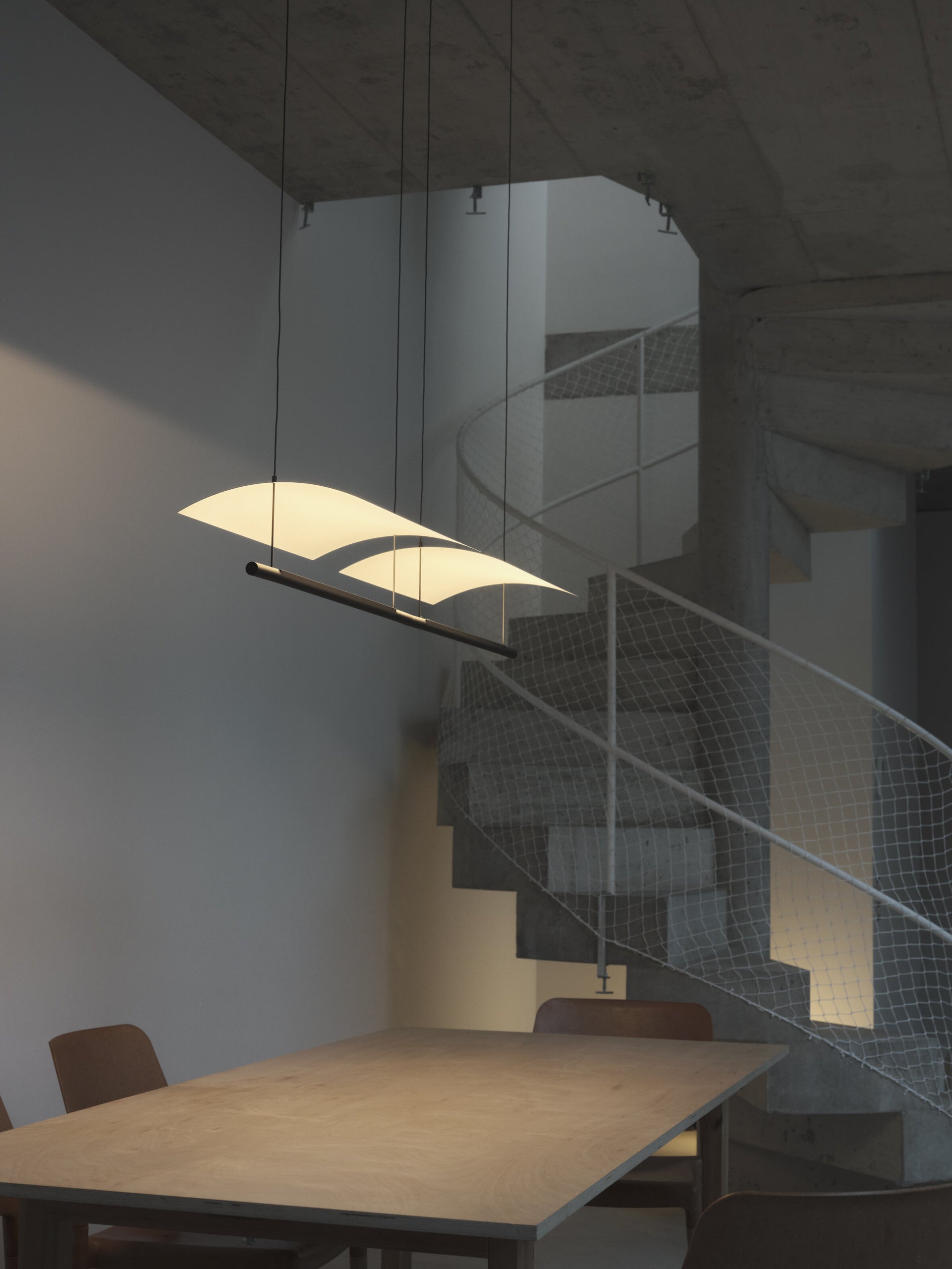 Minimalist Spanish designer pendant lamp with integrated LED technology