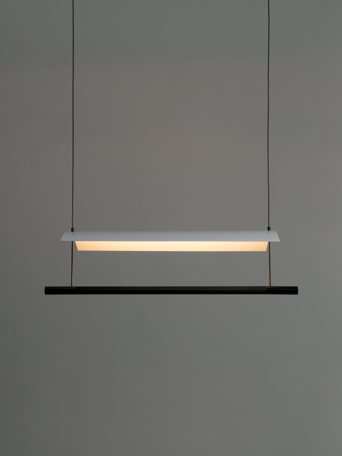 Modern linear pendant lighting for office and commercial interiors