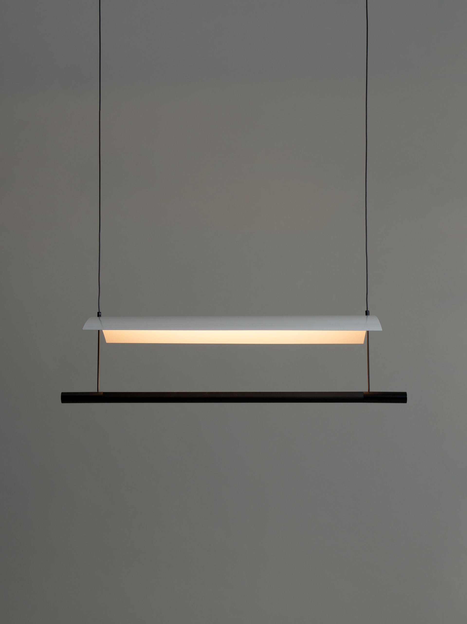 Modern linear pendant lighting for office and commercial interiors