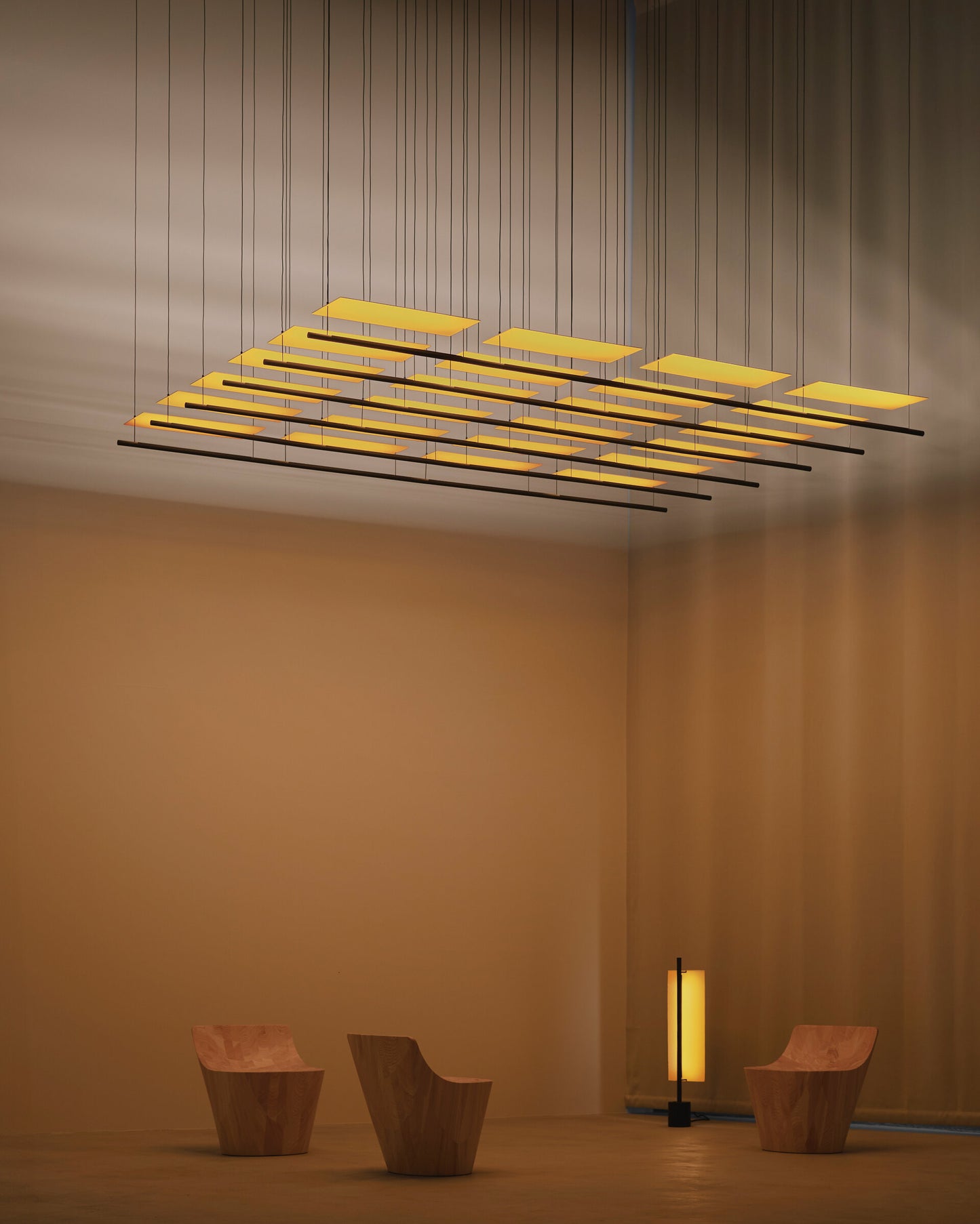 Contemporary gold accent lamp for luxury hotel interiors