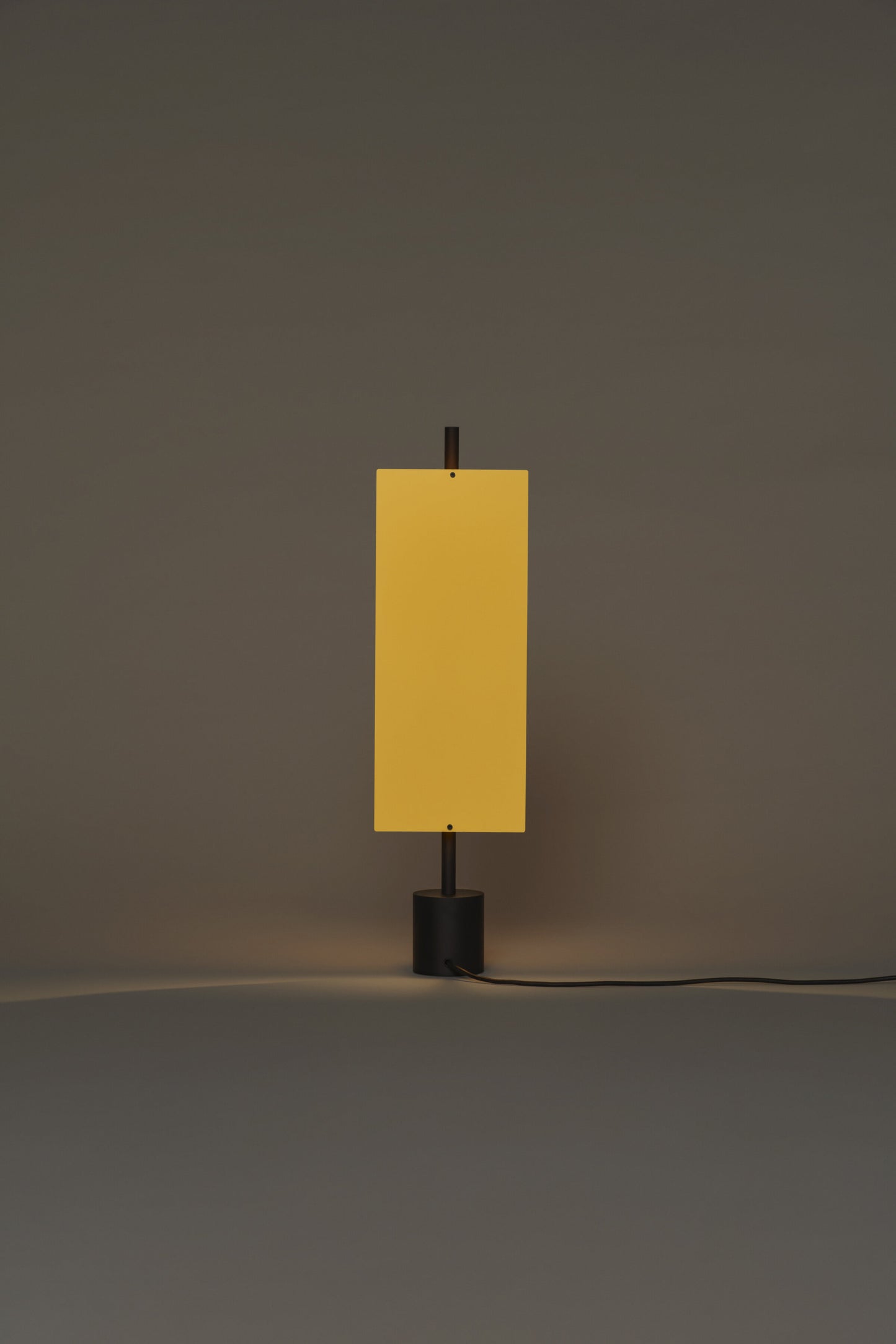 Modern LED table lamp with elegant reflective gold shade