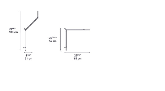 Artemide Demetra Table Body LED 2700K Grey 1734W18A