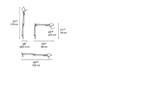 Artemide Tolomeo Mini Body White A005928