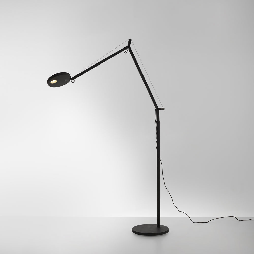 Artemide Demetra LED 3000K Matte Black with Floor Support DEM1215