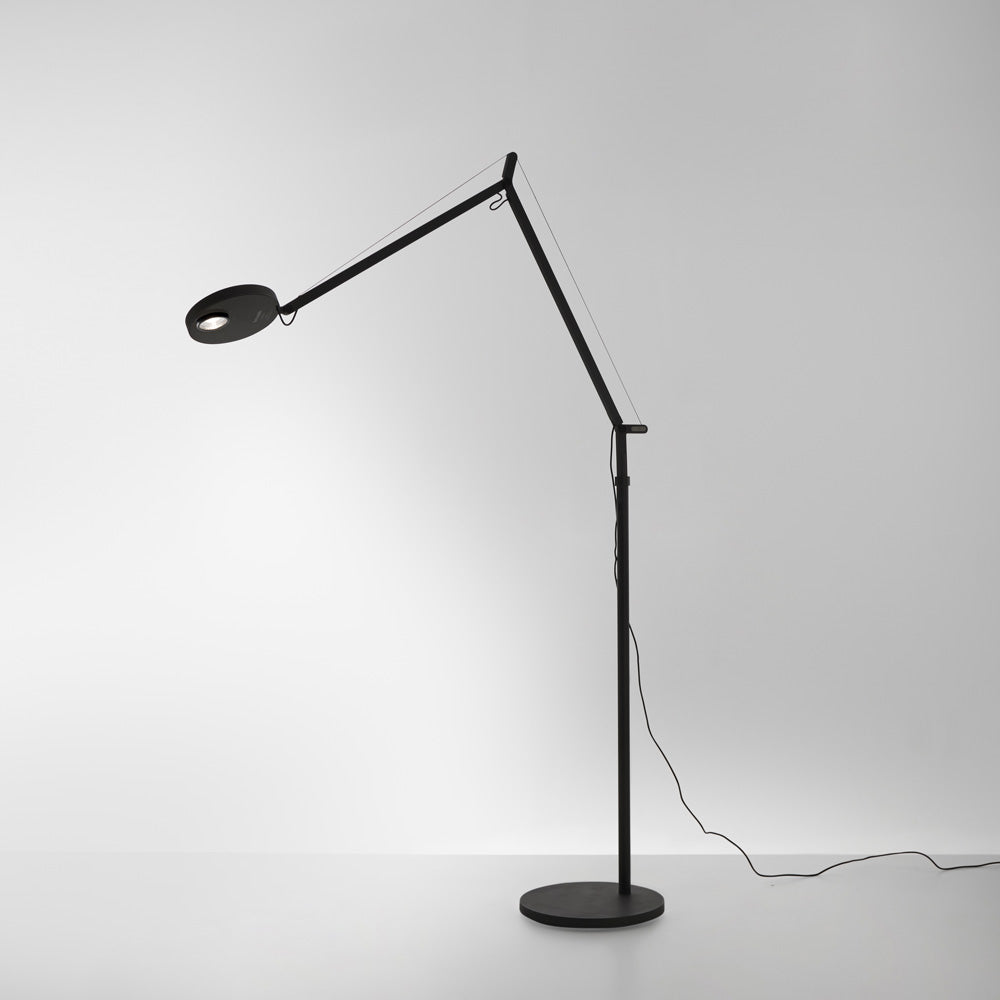 Artemide Demetra Pro LED 3000K Matte Black with Floor Support DEM2202