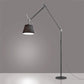 Artemide Tolomeo Mega Floor with 12" Diffuser Black Fiber Black TLM0106