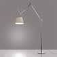 Artemide Tolomeo Mega Floor Aluminum with 14" Diffuser Parchment LED TLM2101