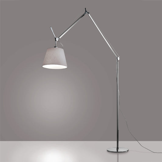 Artemide Tolomeo Mega Floor Aluminum with 14" Diffuser Fiber LED TLM2104