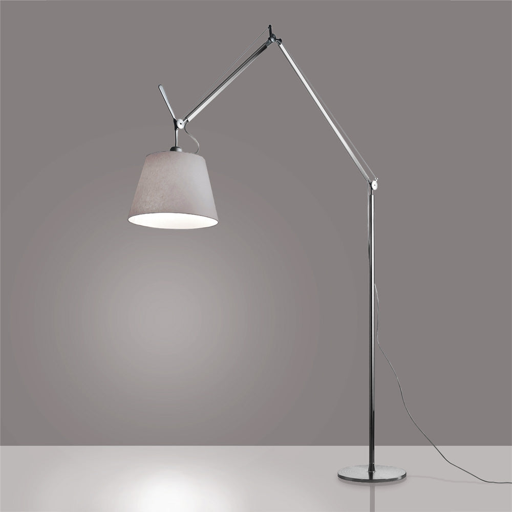 Artemide Tolomeo Mega Floor Aluminum with 17" Diffuser Fiber LED TLM2105