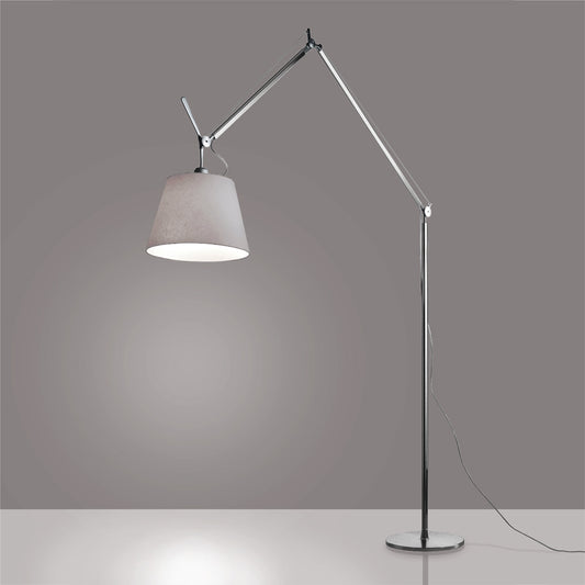 Artemide Tolomeo Mega Floor Aluminum with 17" Diffuser Fiber LED TLM2105