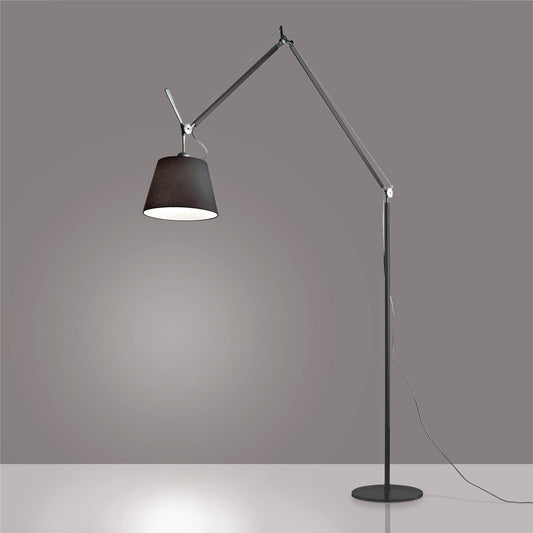 Artemide Tolomeo Mega Floor Black with 12" Diffuser Black LED TLM2106