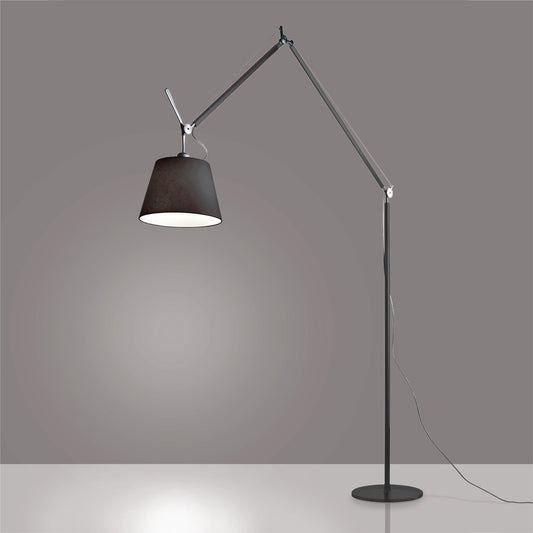 Artemide Tolomeo Mega Floor Black with 14" Diffuser Black LED TLM2107