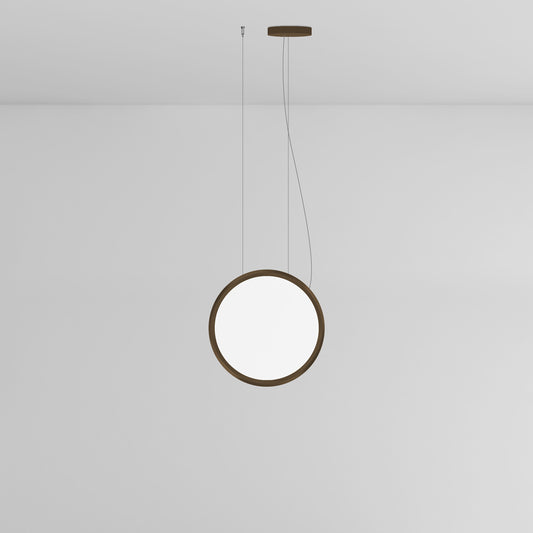 Artemide Discovery Vertical 70 Suspension LED Bronze Extended 19Ft 1992068A-EXT