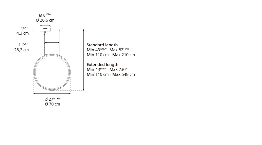 Artemide Discovery Vertical 70 Suspension LED Bronze 1992068A