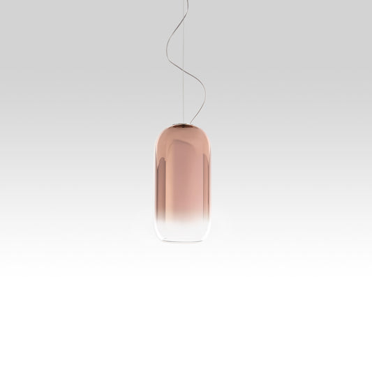 Artemide Gople Mini Suspension Black/Copper Extended 19Ft 1406348A-EXT