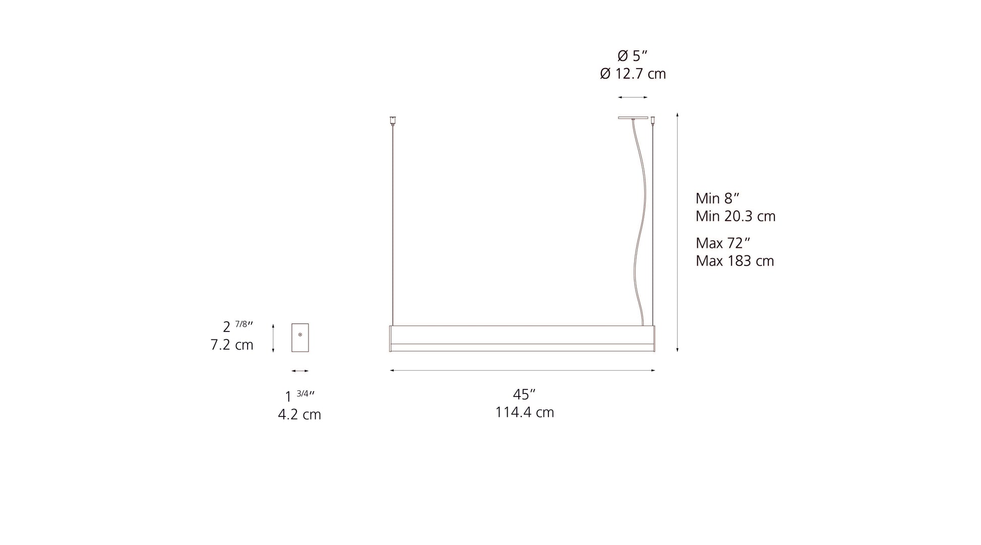 Artemide Ledbar Suspension 4Ft Square Direct/Indirect 3500K RD2LBC4SB93520A