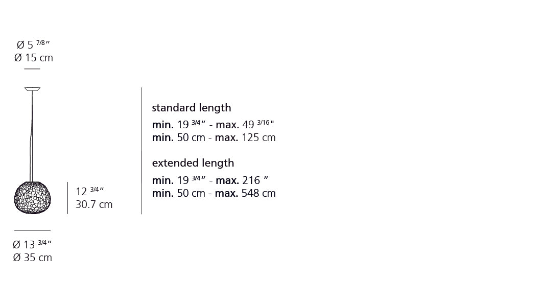 Artemide Meteorite 35 Suspension White 1702018A