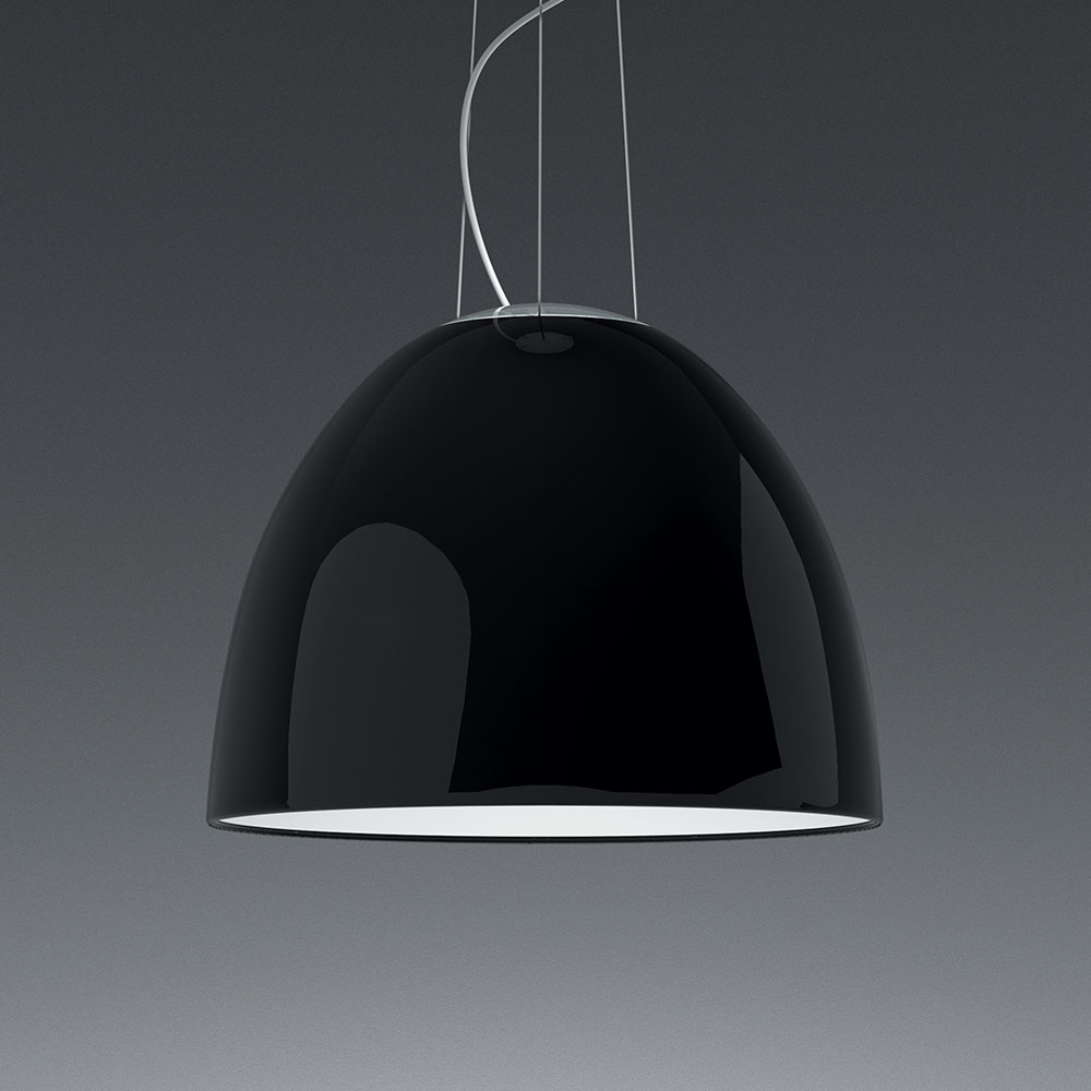 Artemide Nur Gloss Suspension Black Extended 15Ft A242118-EXT