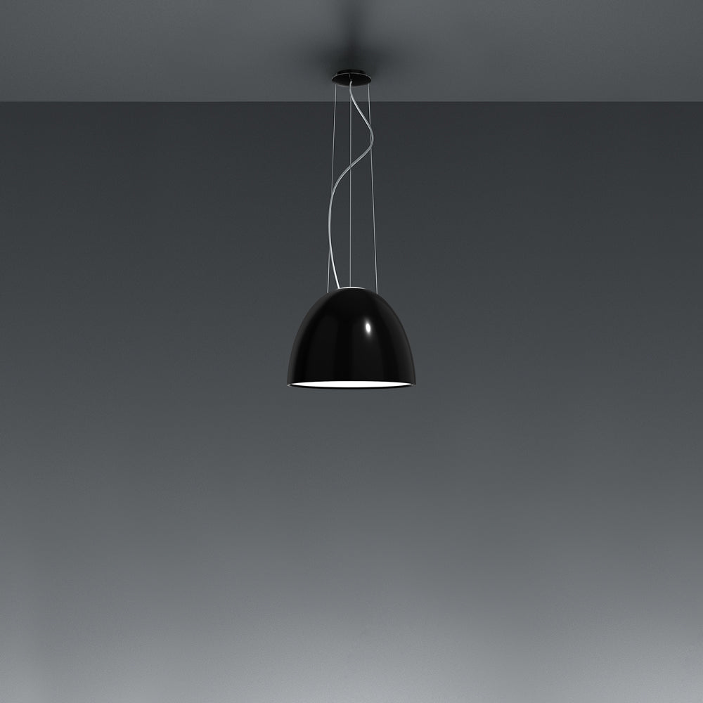 Artemide Nur Gloss Mini Suspension Black Extended 15Ft A244918EXT