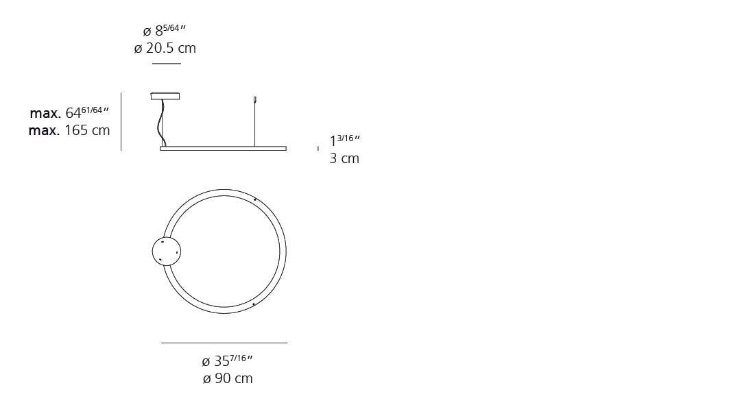Artemide Ripple 90 Suspension LED Phase-Cut 2062118A