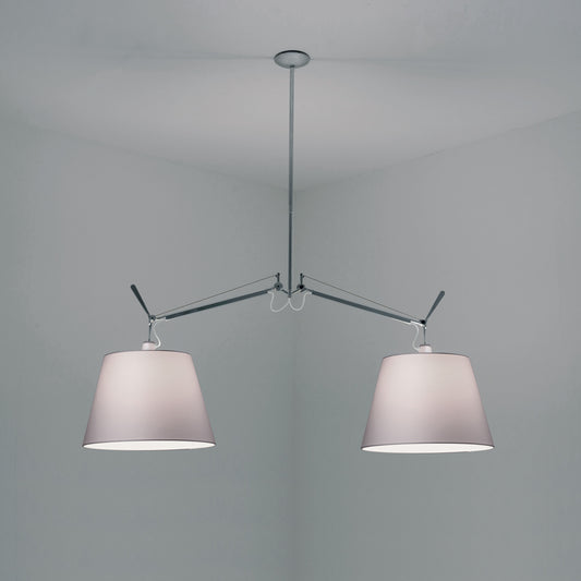Artemide Tolomeo Double Shade Suspension with 14" Diffuser Fiber TOL1014