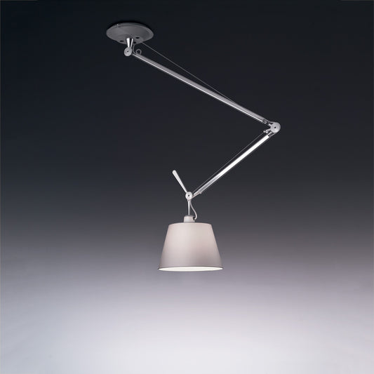 Artemide Tolomeo Off-Center Suspension with 12" Diffuser Fiber TOL1042