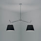 Artemide Tolomeo Double Shade Suspension with 14" Diffuser Black TOL1050