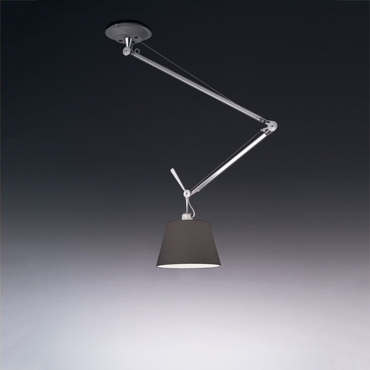 Artemide Tolomeo Off-Center Suspension with 12" Diffuser Black TOL1054