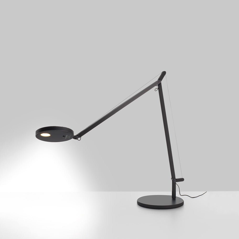 Artemide Demetra Table Lamp, Grey, Base, 3000K · Motion Sensor (item DEM1011)