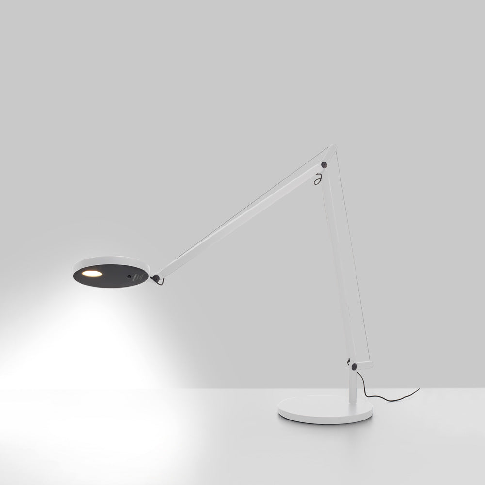 Artemide Demetra Table Lamp, White, Base, 3000K · Motion Sensor (item DEM1012)