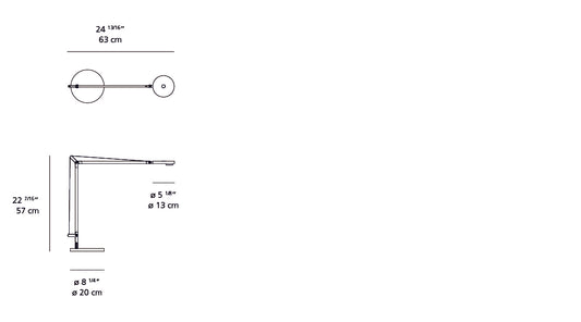 Artemide Demetra Pro LED 3000K Matte Grey with Base DEM2003