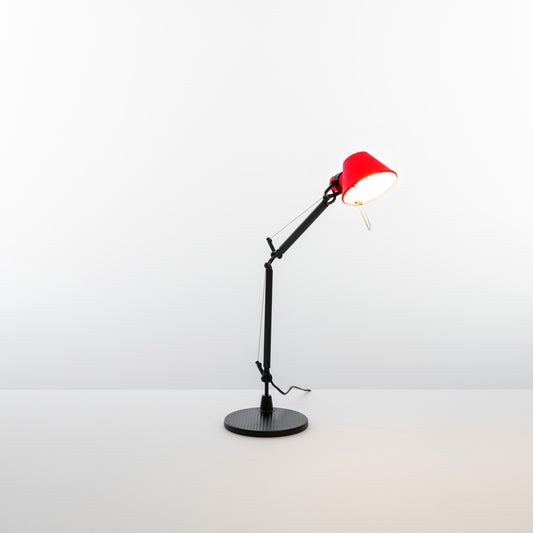 Artemide Tolomeo Micro Black-Red with Base AS01183802