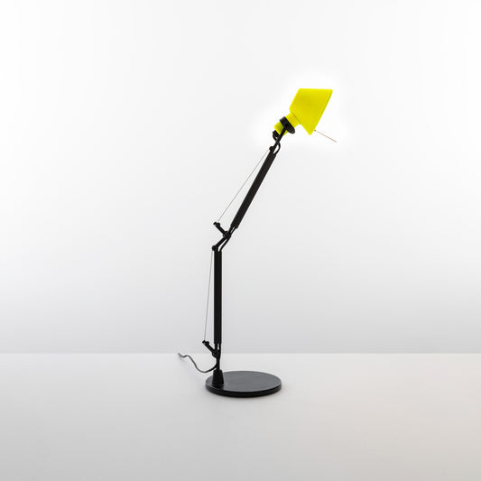 Artemide Tolomeo Micro Black-Yellow with Base AS01183804