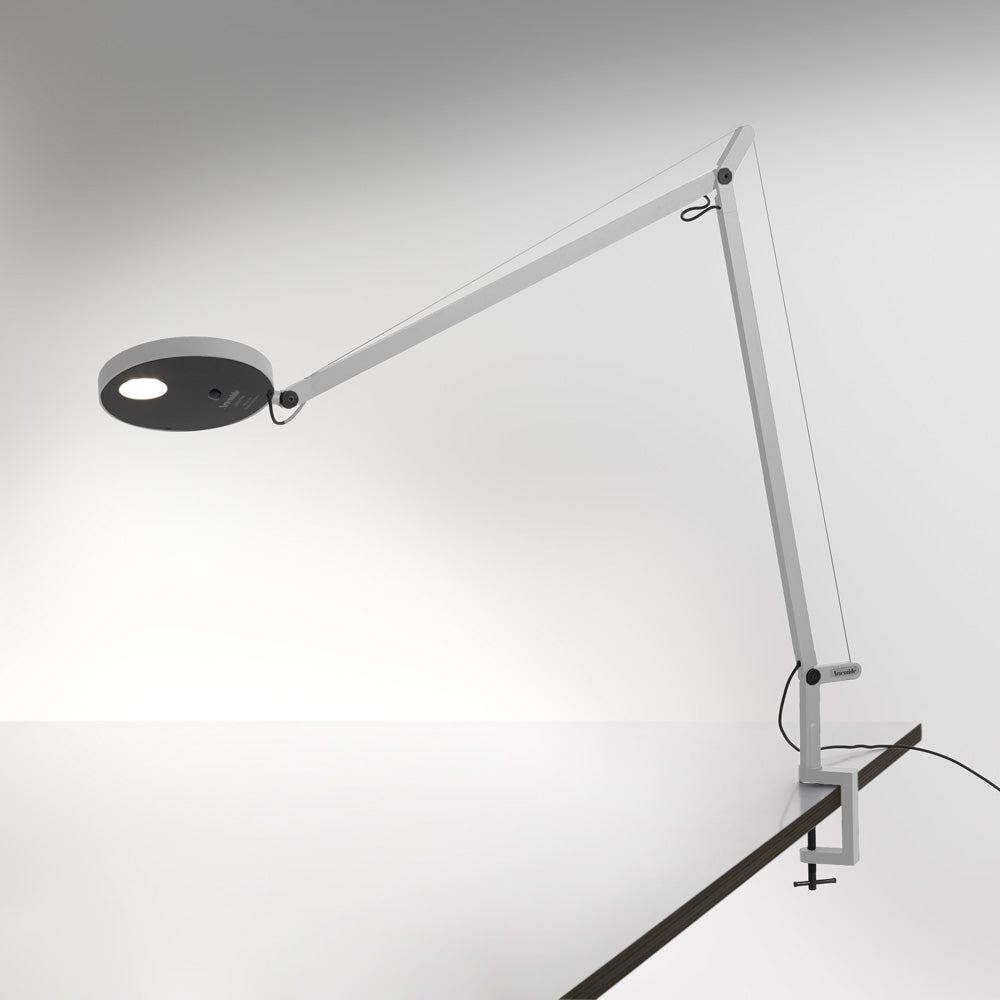 Artemide Demetra Table Lamp, White, Clamp, 2700K · Dimmer (item DEM1026)