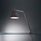 Artemide Tolomeo Mega LED Aluminum with 17" Diffuser Black and Table Clamp TLM2008