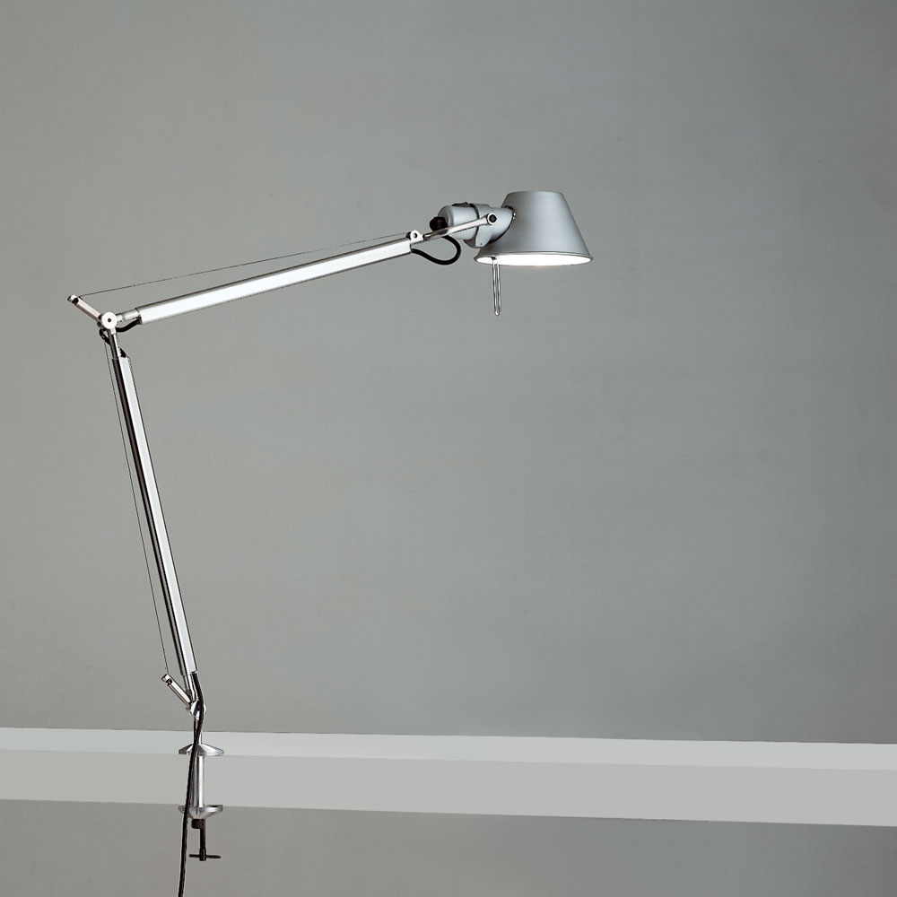 Artemide Tolomeo Classic Aluminum with Clamp TOL0015