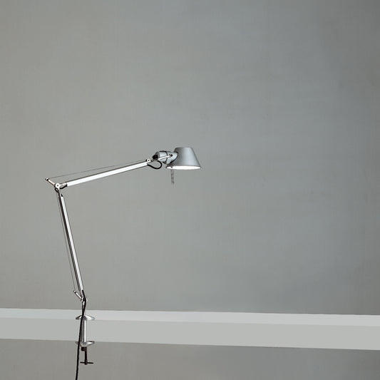 Artemide Tolomeo Midi LED Aluminum with Clamp TOL0084