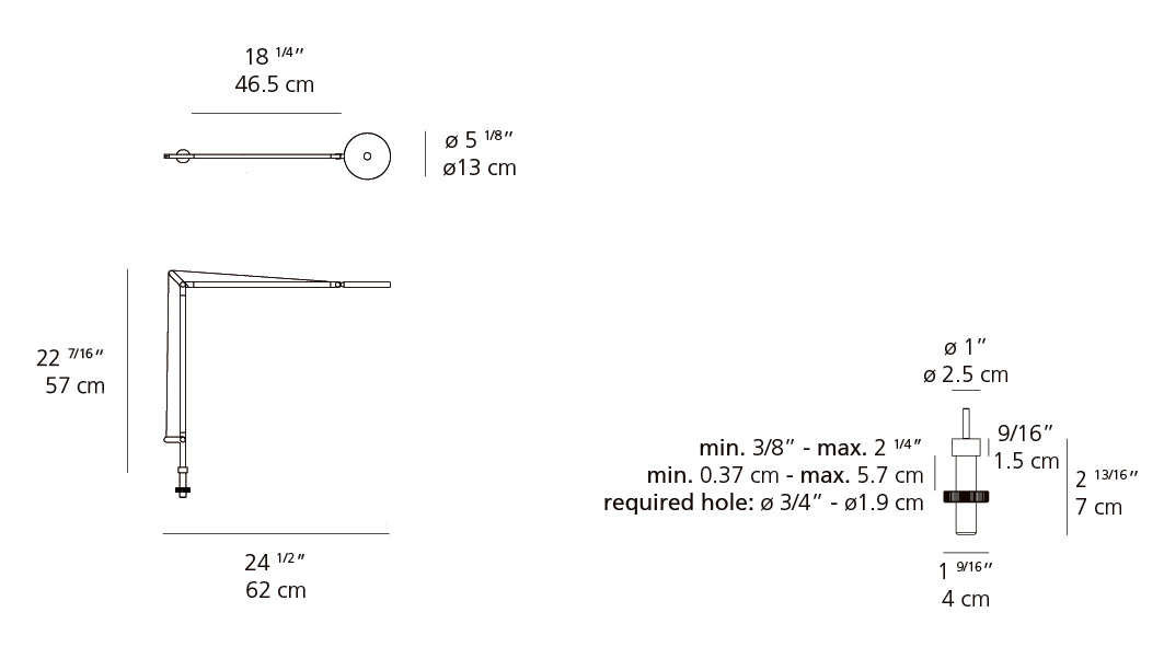 Artemide Demetra Table Lamp dimension drawing 5