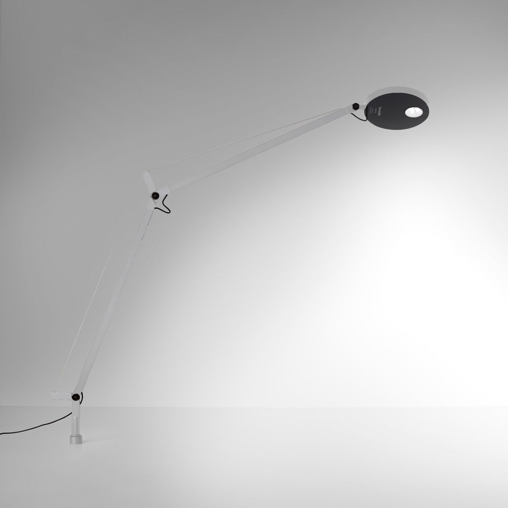 Artemide Demetra Table Lamp, White, Desk Support (Inset Pivot), 3000K · Dimmer (item DEM1042)