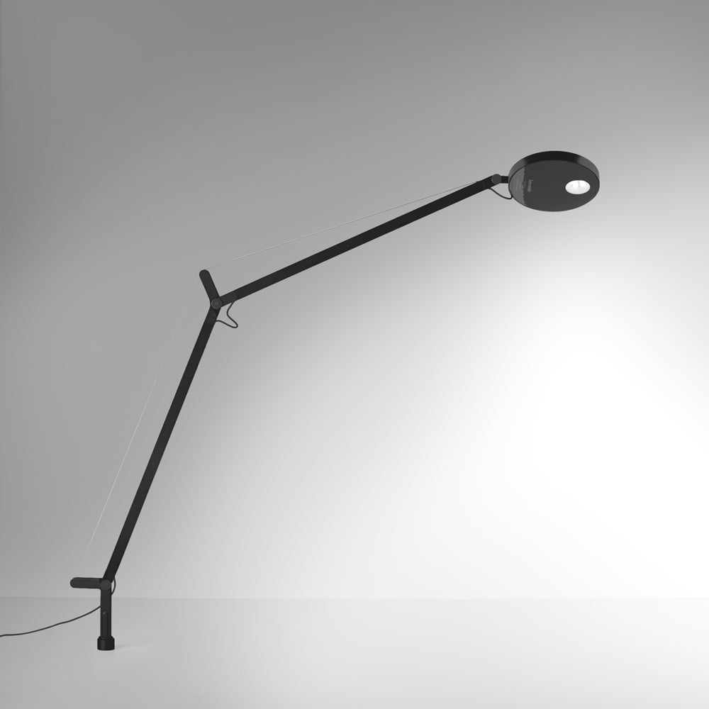 Artemide Demetra Table Lamp, Matte Black, Desk Support (Inset Pivot), 3000K · Dimmer (item DEM1055)