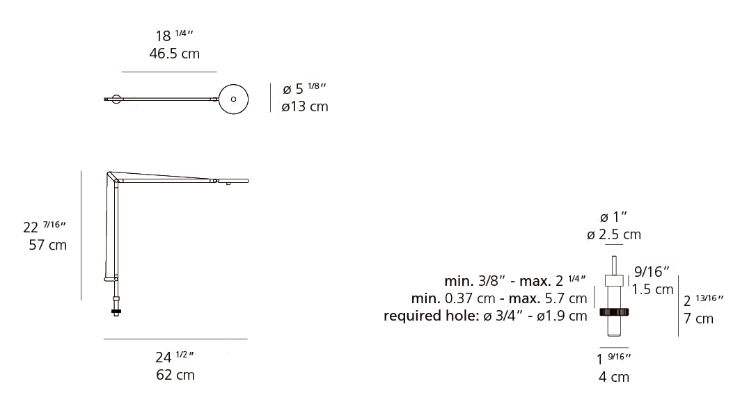 Artemide Demetra Table Lamp dimension drawing 6