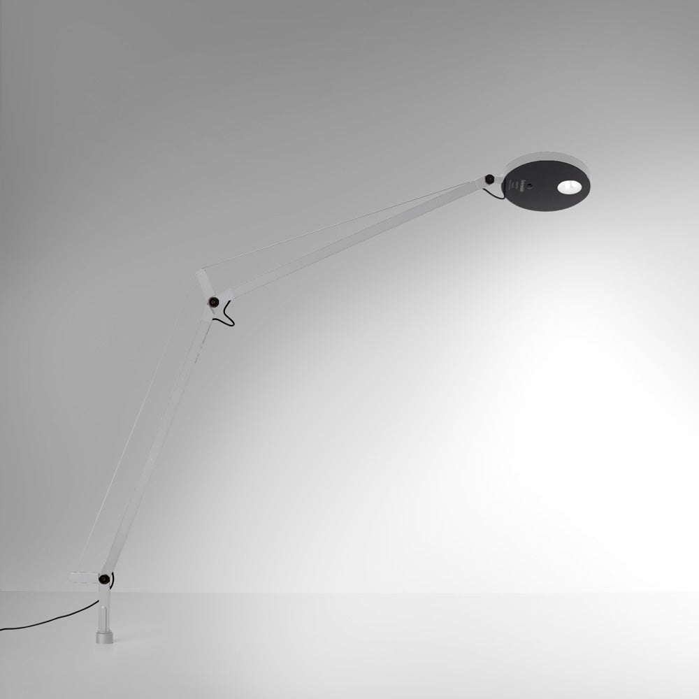 Artemide Demetra Table Lamp, White, Desk Support (Inset Pivot), 3000K · Motion Sensor (item DEM1052)