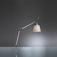 Artemide Tolomeo with Shade Aluminum/Parchment with In-Set Pivot TLS0004