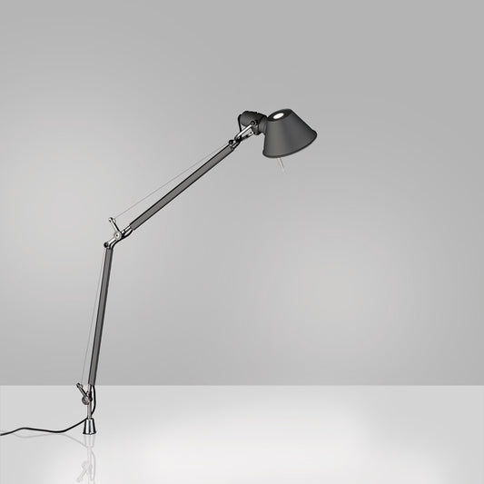 Artemide Tolomeo Midi LED Anthracite with In-Set Pivot Aluminum TOL0083