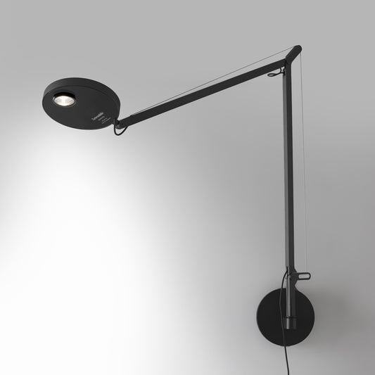 Artemide Demetra Pro LED 3000K Matte Black with Wall Support DEM2102
